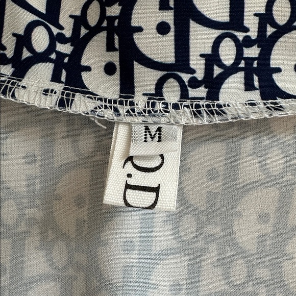 Navy & White Printed Wrap Romper with Belt Size Medium - Picture 16 of 16